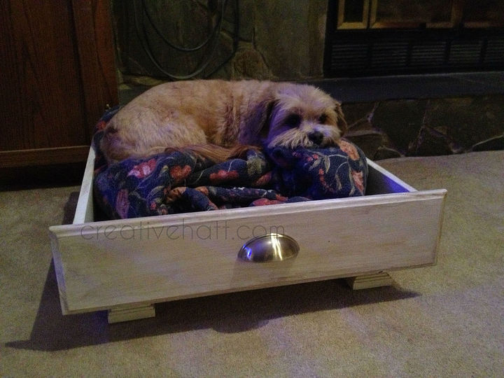 dog bed kitchen drawer repurpose, chalk paint, painted furniture, painting, pets animals, repurposing upcycling