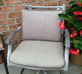 new life to dead patio furniture, Before picture of chair cushion