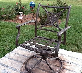 new life to dead patio furniture, After pic of chair