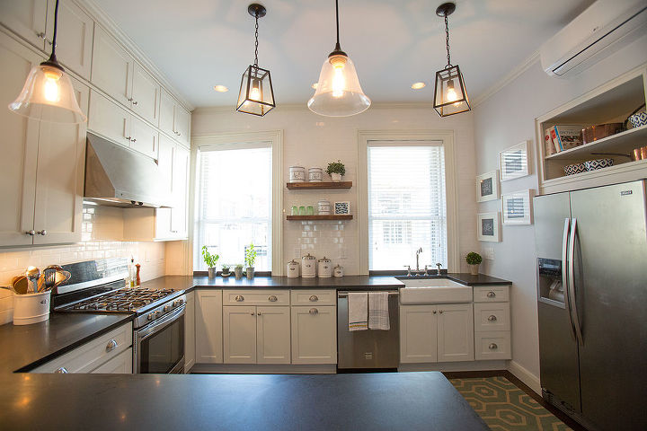 uma casa de hoboken row de 100 anos recebe uma reforma na cozinha