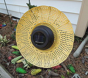 garden decor light veggie steamer upcycle, diy, gardening, lighting, outdoor living, repurposing upcycling, A finished product
