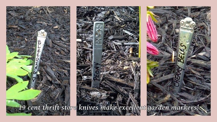 garden marker knives, crafts, gardening, repurposing upcycling