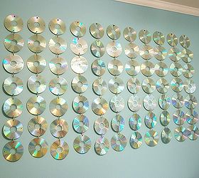 wall art cd repurpose teen bedroom, bedroom ideas, repurposing upcycling, wall decor