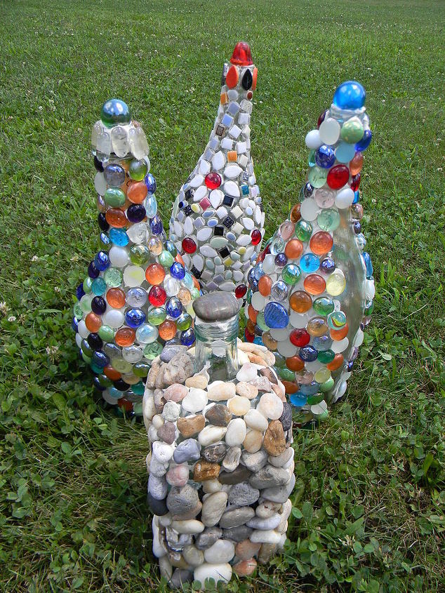 mosaicos de jardin con materiales reciclados