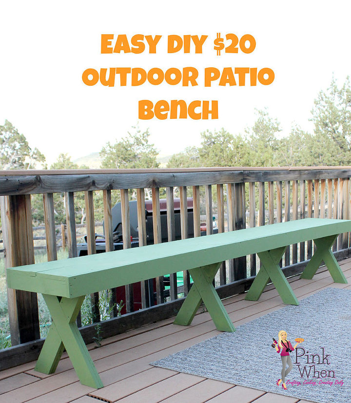diy 20 outdoor bench, decks, diy, outdoor furniture, patio, woodworking projects