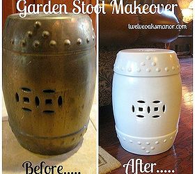 garden stool makeover upcycle, painted furniture, repurposing upcycling