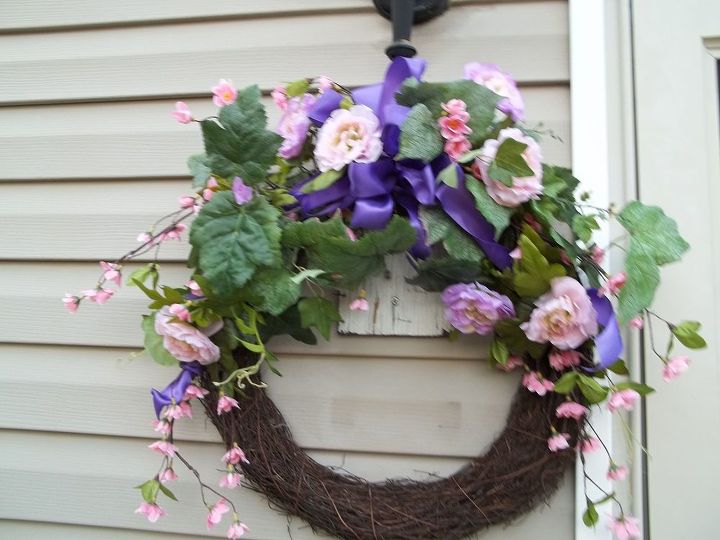 summer wreath, crafts, flowers, seasonal holiday decor, wreaths, My newest wreath creation