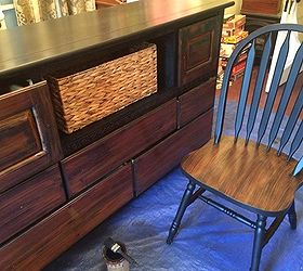 dresser to buffet transformation with a table to match, painted furniture, repurposing upcycling