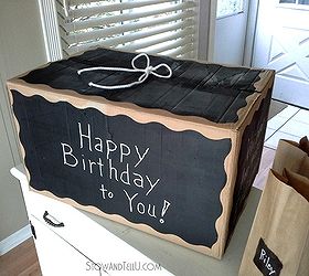 Chalkboard Paint DIY Gift Box | Hometalk