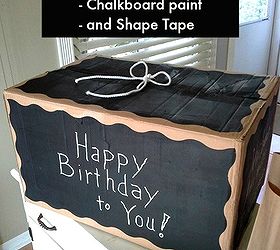 chalkboard paint gift box budget, chalkboard paint, crafts
