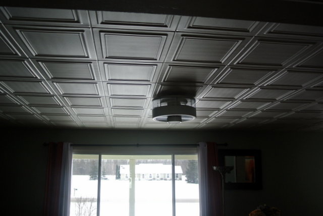 good bye popcorn ceiling, tiling