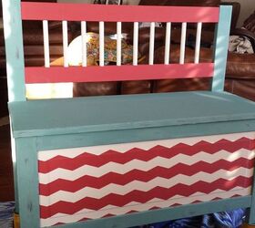 chevron bench, painted furniture, One of my favorite pieces ever
