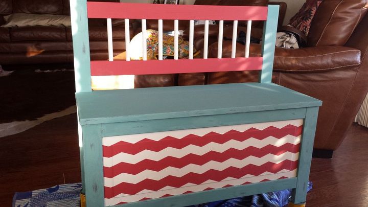 chevron bench, painted furniture, One of my favorite pieces ever