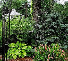 gardening arbor gates entrance lush, curb appeal, fences, flowers, gardening, landscape, repurposing upcycling, Shade Garden Arbor