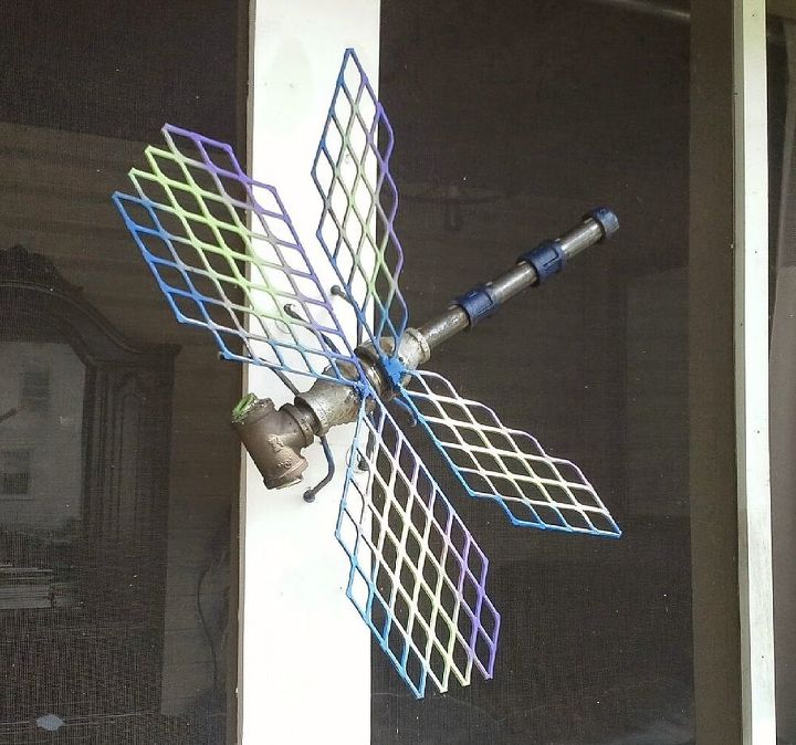 steampunk dragonfly industrial art by randy and me, crafts, gardening, repurposing upcycling