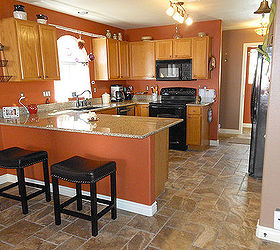 home renovation redo floors painting, flooring, home improvement, kitchen design, tile flooring, tiling, Kitchen