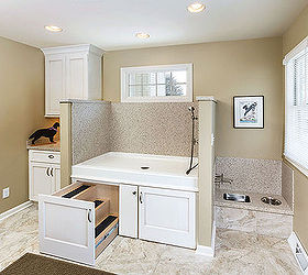 kitchen remodel with a dog washing station, foyer, home improvement, kitchen design, pets animals