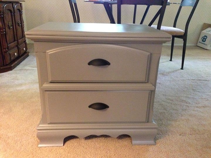 painted furniture nightstand vintage makeover, painted furniture