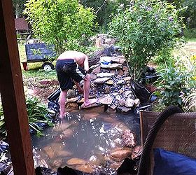 pond hand made backyard project, diy, ponds water features