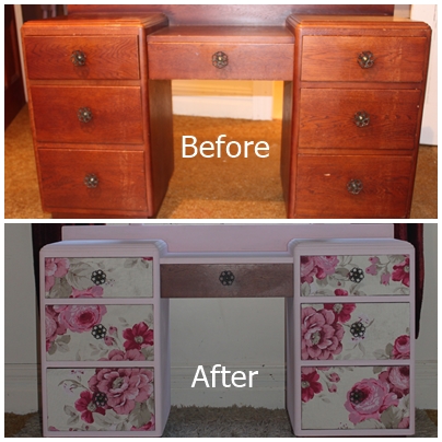 Vintage Vanity Floral Makeover Hometalk