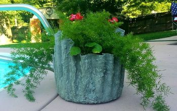 My Draped Hypertufa Planters, Draping Fabric With a Cement Mixture