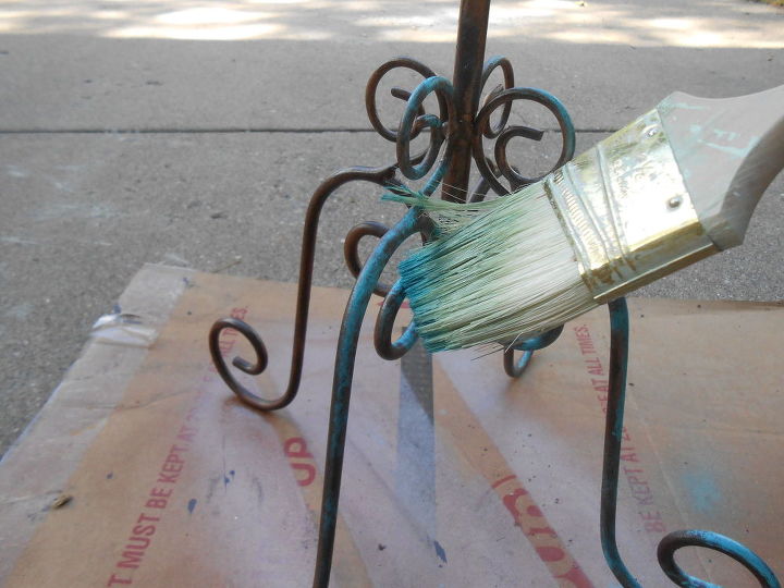 how to use spray paint to create an easy faux copper patina