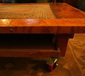 rolling coffee table built from scrap, diy, repurposing upcycling, woodworking projects
