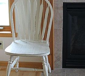 painted furniture chair spray white, home decor, painted furniture