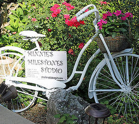 gardening art bicycle planter repurpose vintage, container gardening, flowers, gardening, repurposing upcycling
