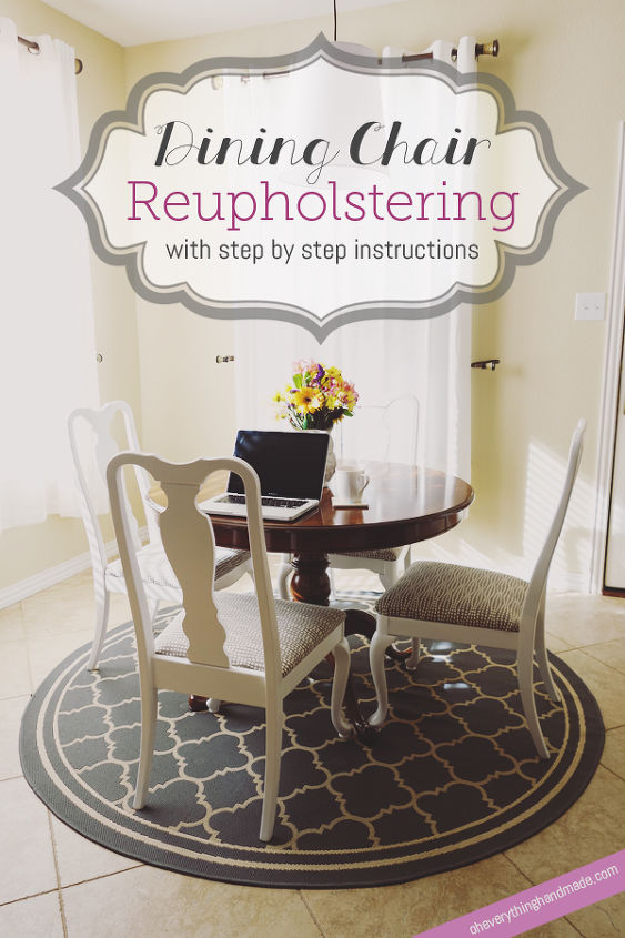 reupholstering chair dining room, dining room ideas, painted furniture, reupholster