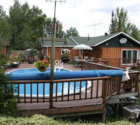 sustitucin de una piscina sobre el suelo con patio, Vista de la piscina que queremos sustituir por la cubierta