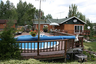 q replacing an above ground pool with patio, decks, diy, home improvement, pool designs, view of pool we want to replace with deck