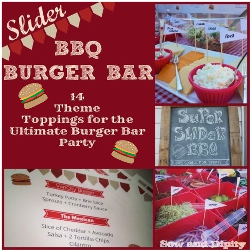 slider bbq burger bar party, outdoor living