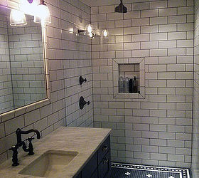 bathroom tile ideas subway, bathroom ideas, diy, home improvement, ponds water features, small bathroom ideas, tiling, Bathroom Renovation with Subway Tile
