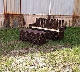 pallet bench pallet coffee table, diy, outdoor furniture, pallet, woodworking projects