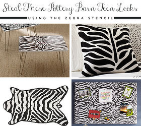 home decor stenciling pottery barn zebra knockoff, bedroom ideas, home decor, painting