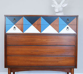 Painted Geometric Mid Century Dresser Hometalk