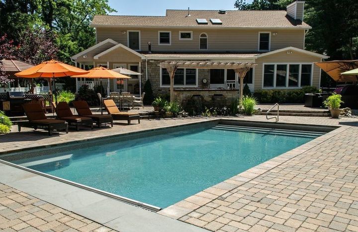 backyard ideas dream amenities, decks, patio, pool designs, Vinyl Pool