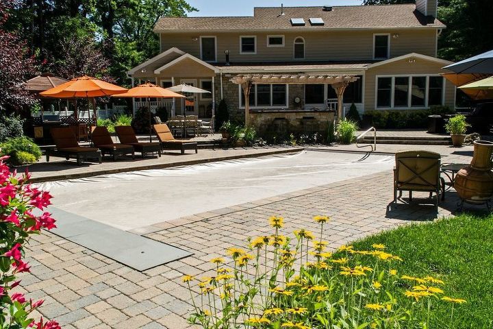 backyard ideas dream amenities, decks, patio, pool designs, Automated Pool Cover