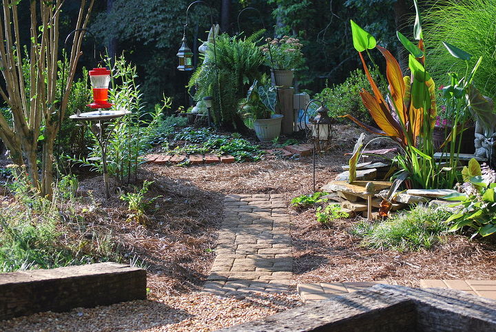 gardening backyard georgia pond, gardening, landscape, outdoor living, ponds water features, Entrance to the pond