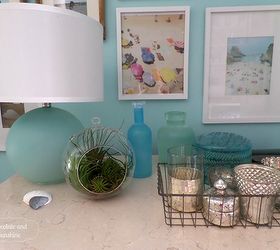 living room ideas beach budget, home decor, living room ideas, Love this small turquoise lamp addition