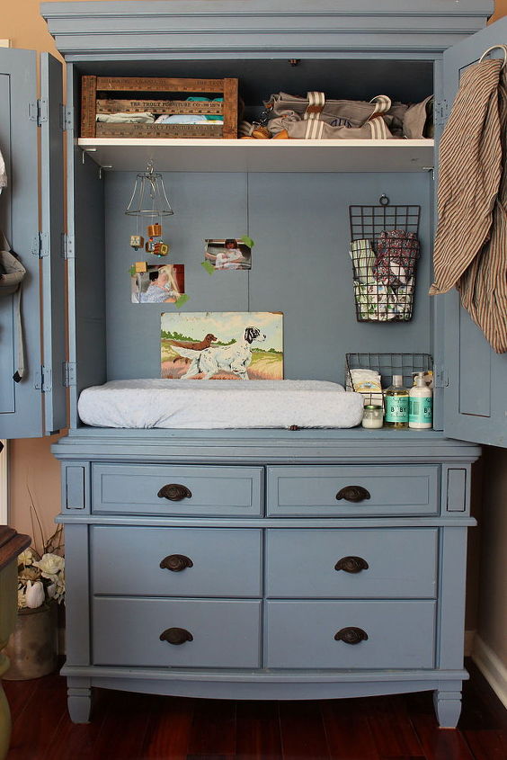 changing table entertainment armoire repurpose, bedroom ideas, painted furniture, repurposing upcycling, storage ideas