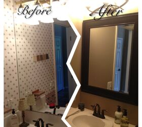 small bath remodels wallpaper removal, bathroom ideas, small bathroom ideas, wall decor