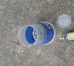 diy solar light stand carryout cup, crafts, repurposing upcycling