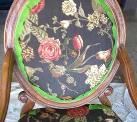 how to reupholster armchair vintage, painted furniture, reupholster