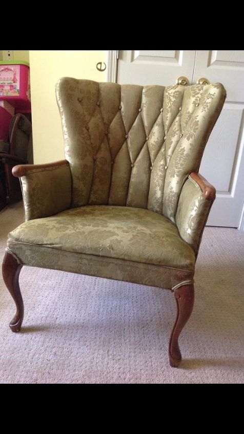 reupholster vintage chair redo dropcloth, painted furniture, reupholster