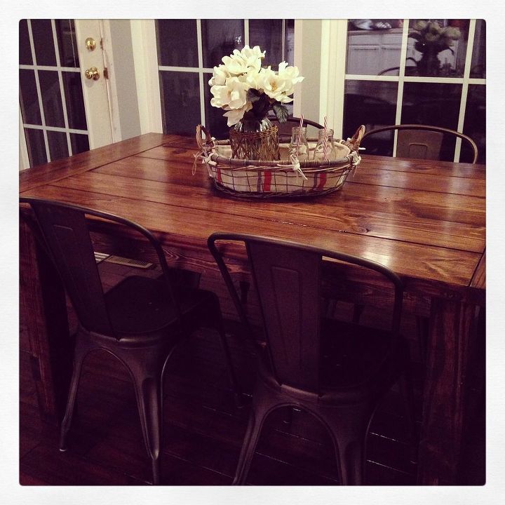 woodworking farm house table, diy, painted furniture, woodworking projects