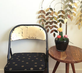 folding chair makeover before after, home decor, painted furniture, repurposing upcycling