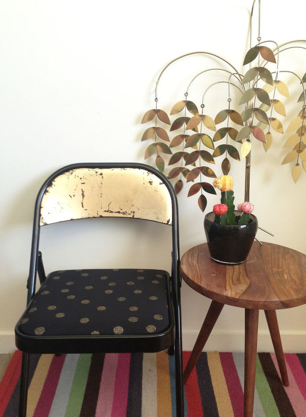 folding chair makeover before after, home decor, painted furniture, repurposing upcycling