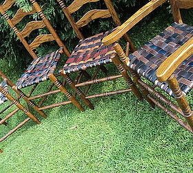renewed rush seat chairs, painted furniture, repurposing upcycling